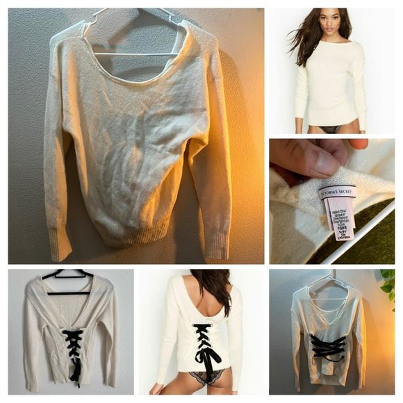 Victoria Secret's cream slouchy Fuzzy Sweater - Picture 3 of 10